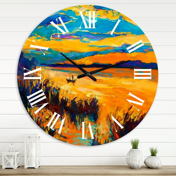 Designart 1 in Quartz Coastal Wall Clock