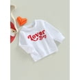 thumbnail image 3 of Toddler Baby Valentine’s Day Sweatshirt Long Sleeve Round Neck Letter Print Pullover, 3 of 8