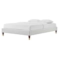 thumbnail image 1 of Platform Bed Frame, Full Size, Velvet, Light Grey Gray, Modern Contemporary Urban Design, Bedroom Master Guest Suite, 1 of 6