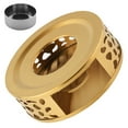 thumbnail image 4 of Calentador de tetera redondo de acero inoxidable con base calefactora y portavelas., 4 of 8