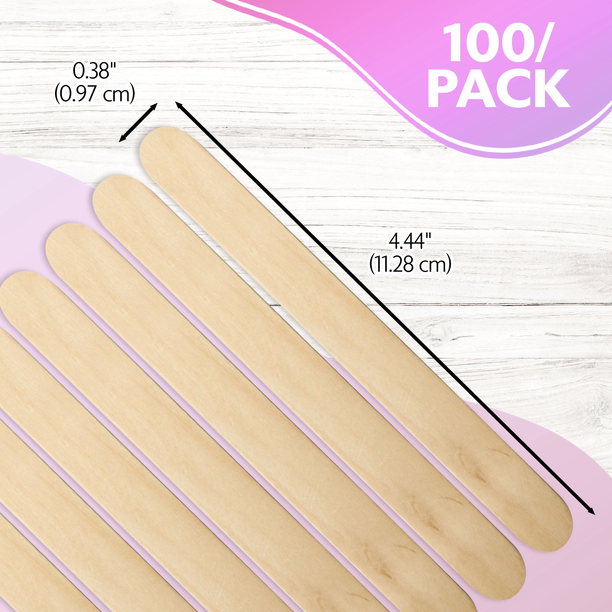 BAZIC Craft Sticks Natural Wood, Non Toxic Stick (100/pack), 24-Packs