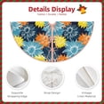thumbnail image 4 of Daiia Sunflowers Drawing Merry Christmas Tree Skirt , Xmas Large Lace-up Tree Skirt, Santa Snowflakes Rustic Home Decorations New Year Party Farmhouse Decor-30", 4 of 7