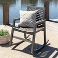 thumbnail image 6 of Afuera Living Outdoor Wood Patio Chevron Rocker in Gray Wash, 6 of 8