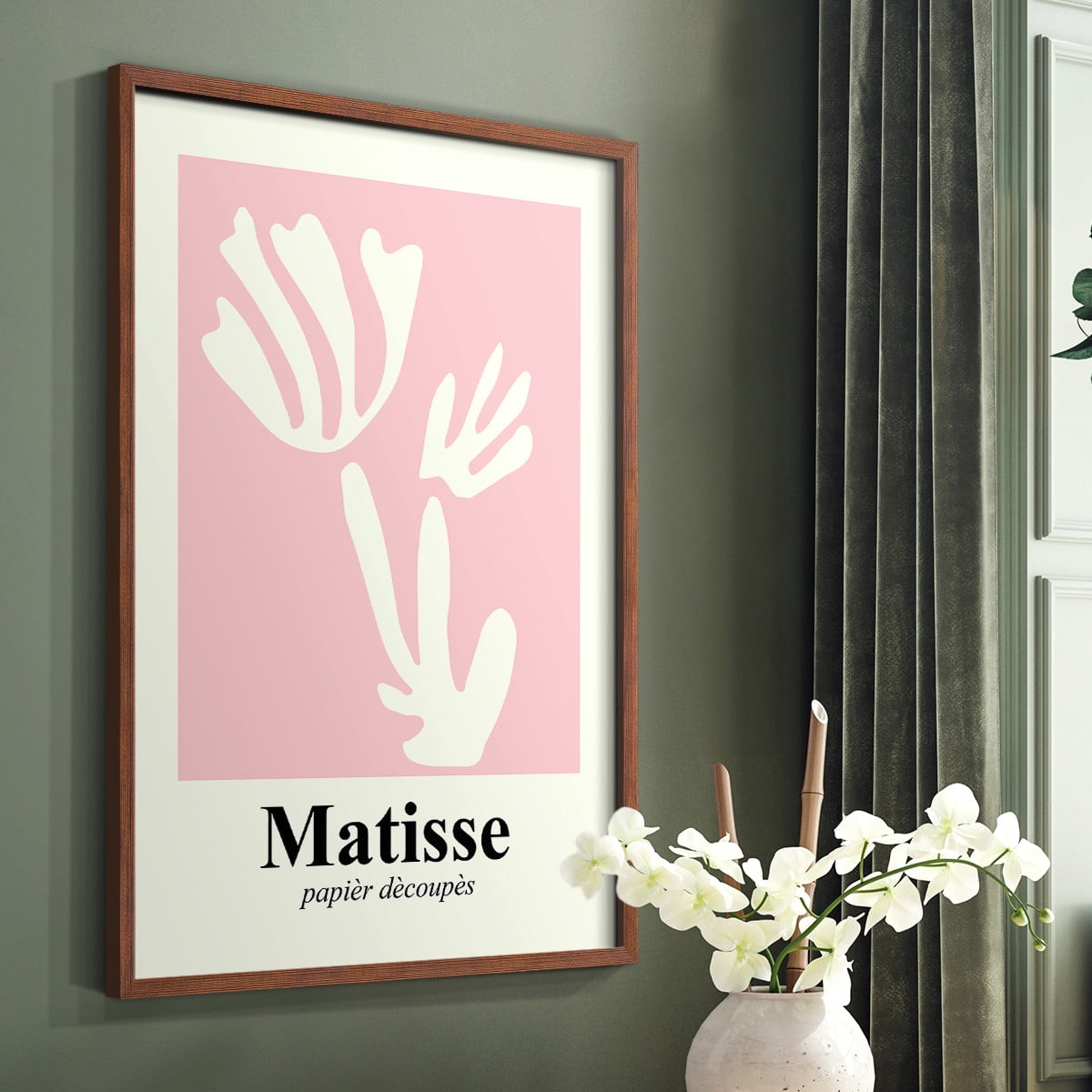 Matisse CCCLIV in Brown Solid Wood 11 x 14 Framed Print
