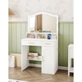thumbnail image 7 of Vanity Desk with Large Lighted Mirror & Power Outlet, Makeup Vanity Table ,Drawers & Storage Cabinet, 7 of 7