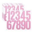 thumbnail image 1 of Uxcell 5 Hojas Números de Vinilo para Casa 3 Pulgadas Etiquetas de Número Autoadhesivas, Rosa, 1 of 1