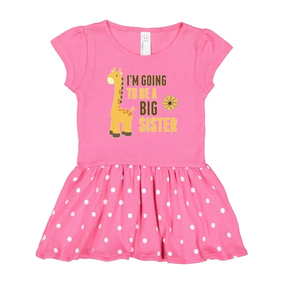 Inktastic i'm going to be a big sister giraffe Gift Baby Girl Dress