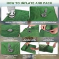 thumbnail image 6 of Eurhowing Inflating Sleeping Pad with Pillow, 4.7" Thick Camping Mattress with Built-in Foot Pump, Waterproof Air Mattress for Backpacking Hiking Travel, Green, 6 of 8