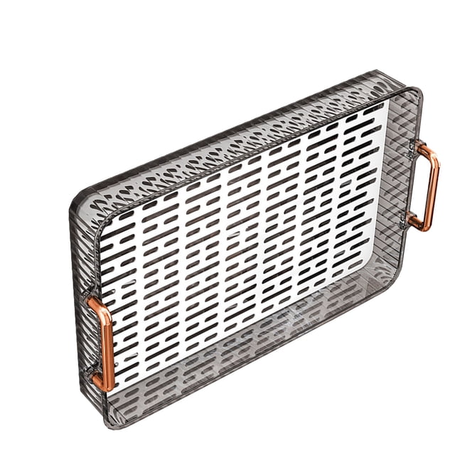 Bandeja Rectangular Para Servir Té, Bandeja De Plástico Multiusos De Drenaje Integrada Con Asas Para Fiestas, Mesa De Café, Cocina, Sala De Estar