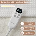 thumbnail image 3 of Kojooin Electric Waffle Blanket, Machine Washable, 6 Temperature Settings, Lcd Controller, 1-4 Hour Timer, Etl Certified, 3 of 8
