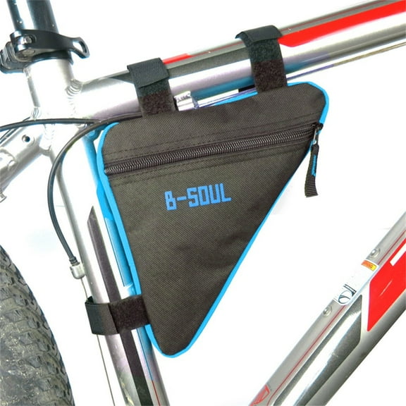 Hodwiequ Bicycle Frame Front Tube Bag Cycling Bike Pouch Saddle Panniers Blue 20Cmx18.5Cm4Xcm