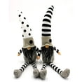 thumbnail image 2 of MeraVic Twin Gnomes with Legs - Set of 2 Adorable 15” Weighted Plush Doll Gnomes with Beards & Black and White Clothing with Hats - Spring & Summer Decorations - Seasonal Home, Gift, & Farmhouse Decor, 2 of 2