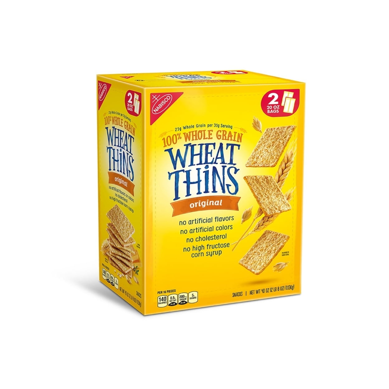 Nabisco Wheat Thins Original Crackers (20 Ounce bags, 2 Count