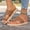 Khaki, variant on Women's Rope Woven Flip Flops Straw Sole Non-Slip Lightweight Beach Sandals Comfortable Summer Slippers Plus Size Khaki 9