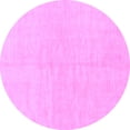 thumbnail image 1 of Ahgly Company Indoor Round Solid Purple Modern Area Rugs, 4' Round, 1 of 4
