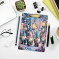 thumbnail image 3 of Wobogo Cute Christmas Gnomes Acrylic Writing Pad Silver Clip Stardard Size A4 Office Decorative for Students Workers 12.5×9in, 3 of 10
