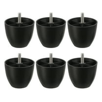 6 Pack 2.36 x 2.83 Inch Furniture Legs, Plastic Sofa Coach Legs Tapered Replacement Legs