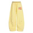 thumbnail image 4 of Shadoumai Girls Loose Casual Sweatpants Curved Leg Design Loose Breathable Jogger Pants Relaxed Fit Sport Pants For Girls Daily Wear,Girls Uniform Pants 6-7 Years, 4 of 6