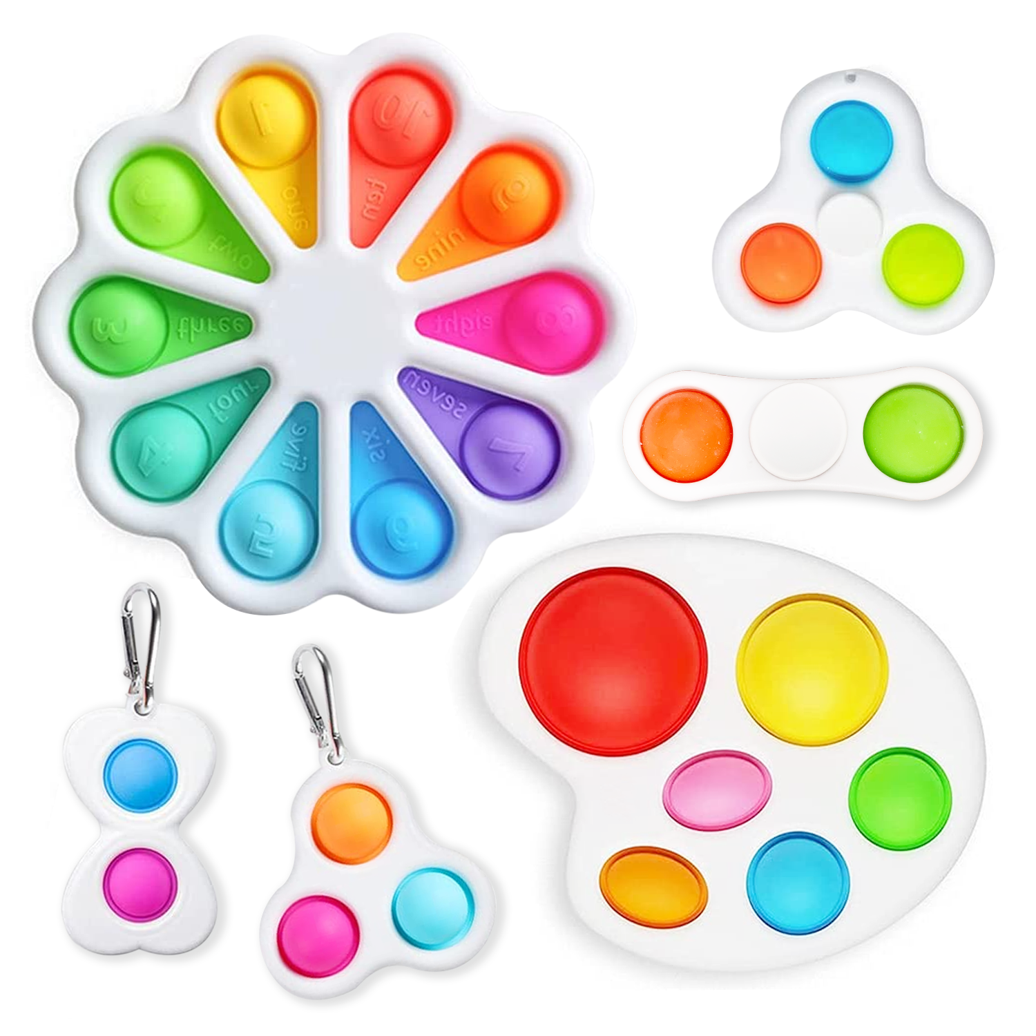 Pop Fidget Sensory Toy Fidget Toys Bubble Popper For Kids & Adults Stress Anxi 