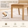 thumbnail image 5 of Dining Chairs Set of 2, Modern Farmhouse Rattan Kitchen Chairs with Cane Back, LEGAHOME Upholstered Tan Dining Room Chairs, Wood Side Chair for Kitchen Dining Room, 5 of 9