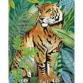 thumbnail image 2 of Medley, Elizabeth 26x32 Gold Ornate Wood Framed with Double Matting Museum Art Print Titled - Tiger In The Jungle II, 2 of 4