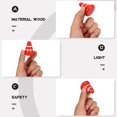 thumbnail image 4 of 5 Pcs Mini Cônes de Sport Cônes de Route en Bois Cônes de Circulation Rouges Cônes de Sécurité Réfléchissants Multi pour Jeux Extérieurs, 4 of 8