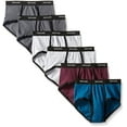 thumbnail image 1 of Fruit of the Loom Men`s 6-Pack Assorted Ringer Fashion Briefs, L, Assorted, 1 of 3