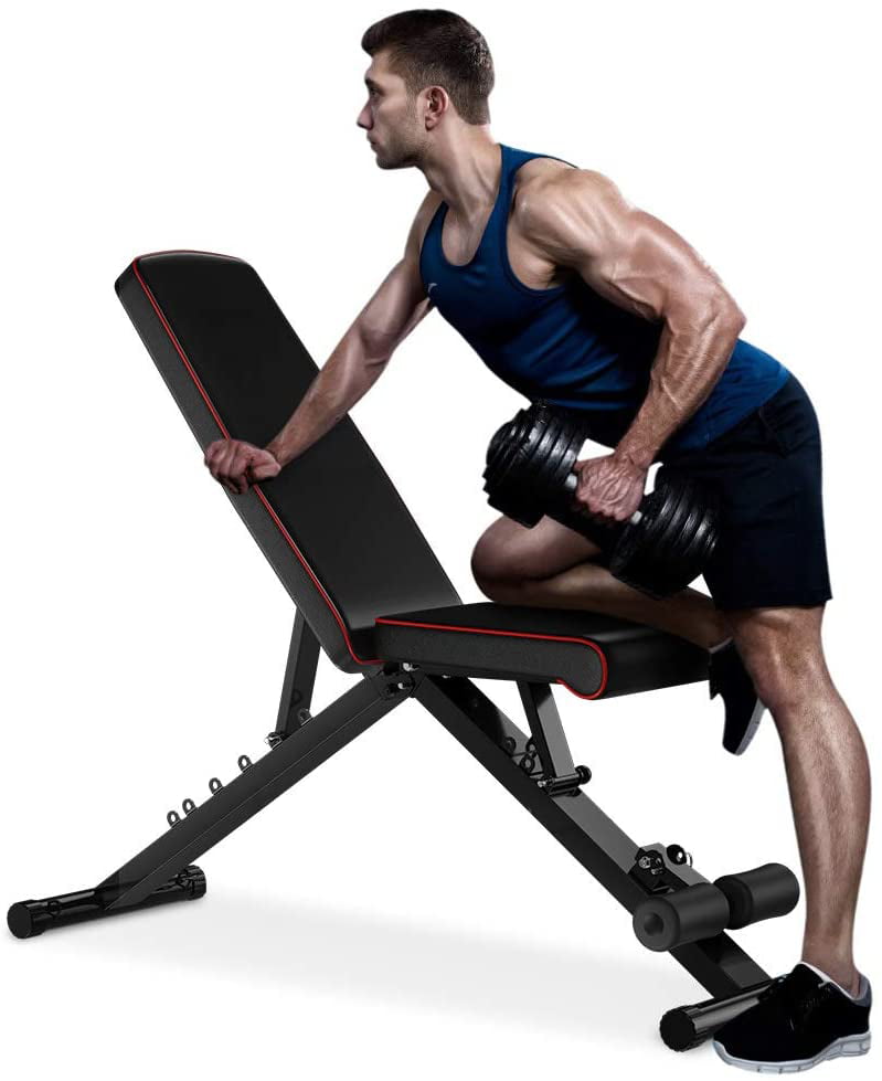 Details about   Foldable Adjustable Dumbbell Weight Bench Stool Sit Up Workout Home Gym Fitness 