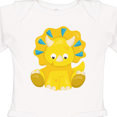thumbnail image 4 of Inktastic Cute Yellow Dinosaur, Baby Dino, Triceratops Boys or Girls Long Sleeve Baby Bodysuit, 4 of 5
