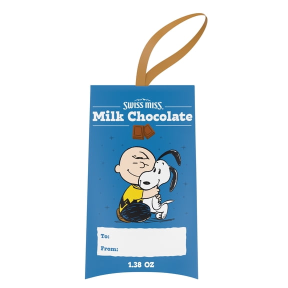 Swiss Miss Snoopy Milk Chocolate Flavor Holiday Cocoa Ornament, Hot Cocoa Mix Gift, 1.38 oz.