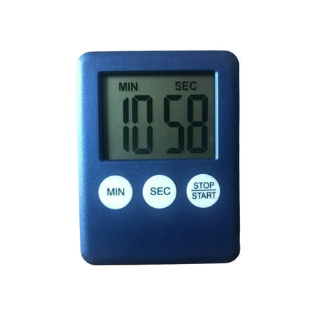 

Martokay Kitchen Timer Cooking LCD Digital Electronic Count-down Work Timing Alarm Attachable Bathing Fitness Household Picnic Dark Blue