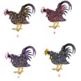 thumbnail image 4 of enqiretly Chicken Shaped Rhinestone Brooch Cock Badge Pin Clothes Collar Scarf Chest Alloy Pin Jewelry, 4 of 9