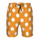 thumbnail image 3 of Balery Orange And White Polka Dot Traje de Baño Estilo Hawaiano para Hombre, Shorts de Secado Rápido con Bolsillos-Medium, 3 of 6