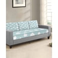 thumbnail image 2 of Clouds Couch Cushion Covers Stretch, Washable Sofa Seat Covers Individual Seat Cushion Sofa Slipcovers Cartoon Blue Sky Minimalist Aesthetic Couch Cover Furniture Protector M-1PCS, 2 of 7