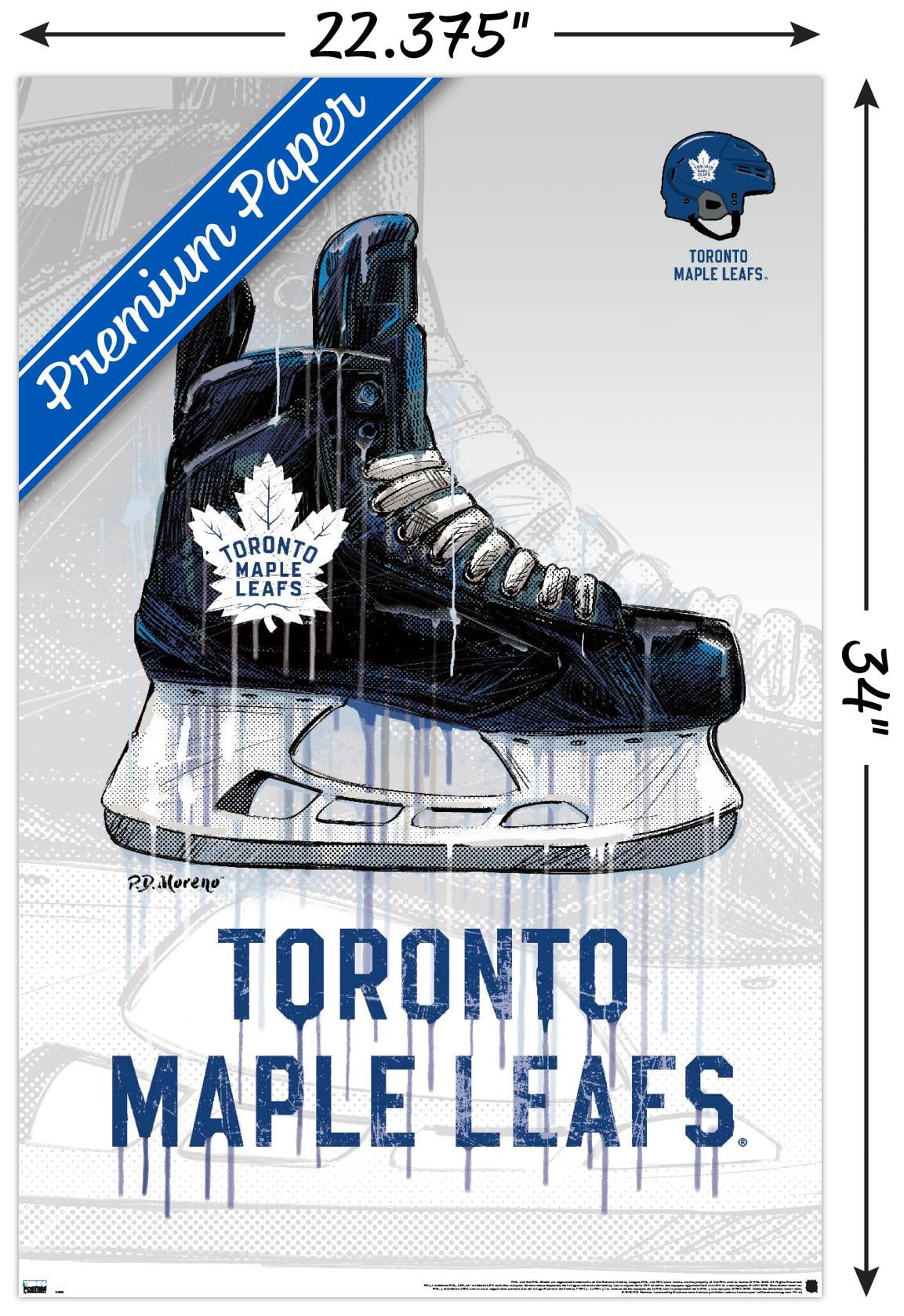 NHL Toronto Maple Leafs - Drip Skate 20 Wall Poster, 22.375" x 34"
