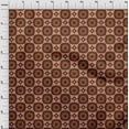 thumbnail image 3 of oneOone Cotton Flex Brown Fabric Floral Block Craft Projects Decor Fabric Printed By The Yard 40 Inch Wide, 3 of 4