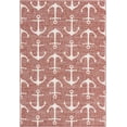 thumbnail image 7 of Unique Loom Outdoor Coastal Collection Area Rug - Ahoy (6' x 9' Rectangle Rust Red/Ivory), 7 of 7