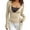 Brown, variant on Women'S Tie Wrap Top Long Sleeve Deep V Neck Crop Shirt Slim Fit Dance Bolero Fairy Yoga Workout Blouse Plus Size Tops L