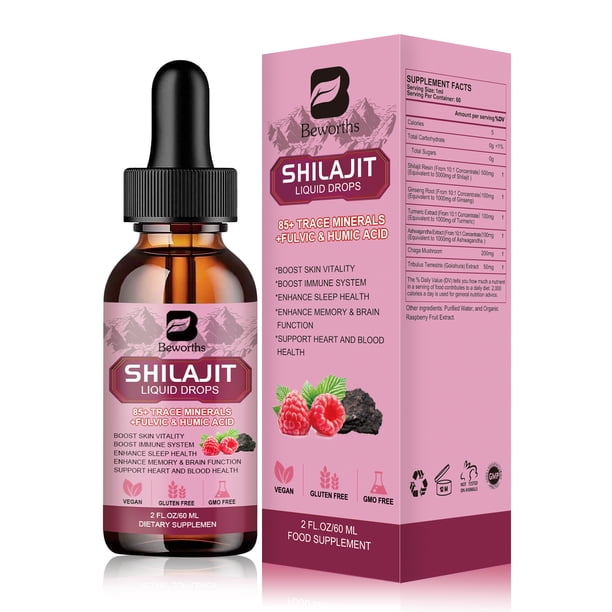 Bebida mineral original de Shilajit natural de 500 mg para la salud inmunológica, el metabolismo y la salud física