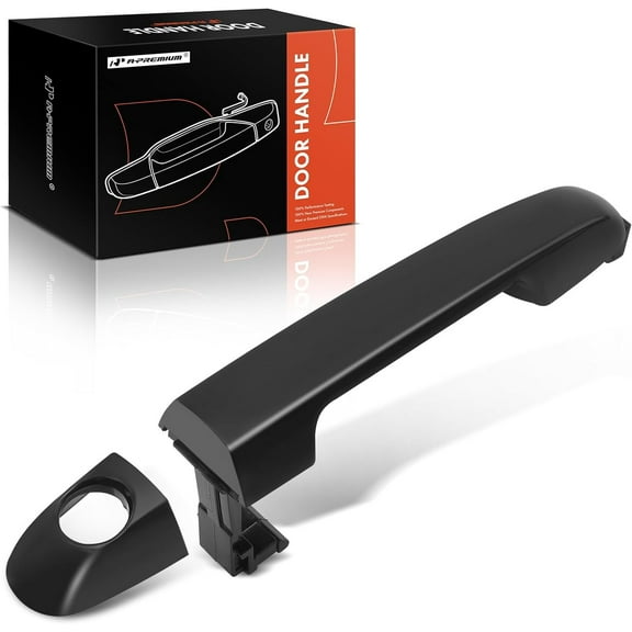 A-Premium Exterior Door Handle with Keyhole Compatible with Hyundai Elantra 2006-2012, Smooth Black, Front Left or Right, Replace# 826522H000