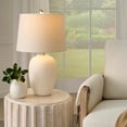 thumbnail image 1 of Lámpara de Mesa Nourison Home de Cerámica Blanca Natural 23 Pulgadas, Pantalla Blanca – Ideal para Recámara, Sala de Estar, Comedor y Oficina, 1 of 6