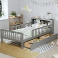 thumbnail image 6 of Duxelifin Twin Size Bed with Storage, Solid Wood Platform, Safe & Sturdy, 6 of 9