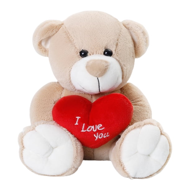 Muñeco De Peluche, Oso De Dibujos Animados, Juguete De Peluche Con Corazón Rojo, Juguetes Suaves, Regalo De San Valentín Para Niños Y Adultos sonducket FN007228-03