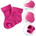 thumbnail image 3 of Lian LifeStyle 1 Pair Children Wool Crew Socks. , Soft and Durable HRL1801 Size 0M-6M (Orange), 3 of 6