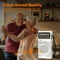 thumbnail image 4 of AM FM Radio Portable, Pocket Handheld Radio, Transistor Radio 2AA Battery Operated with Long Range Reception, Loud Speaker, Transistor Antenna, Earphone Jack, Small Gifts for Seniors Elderly, 4 of 7