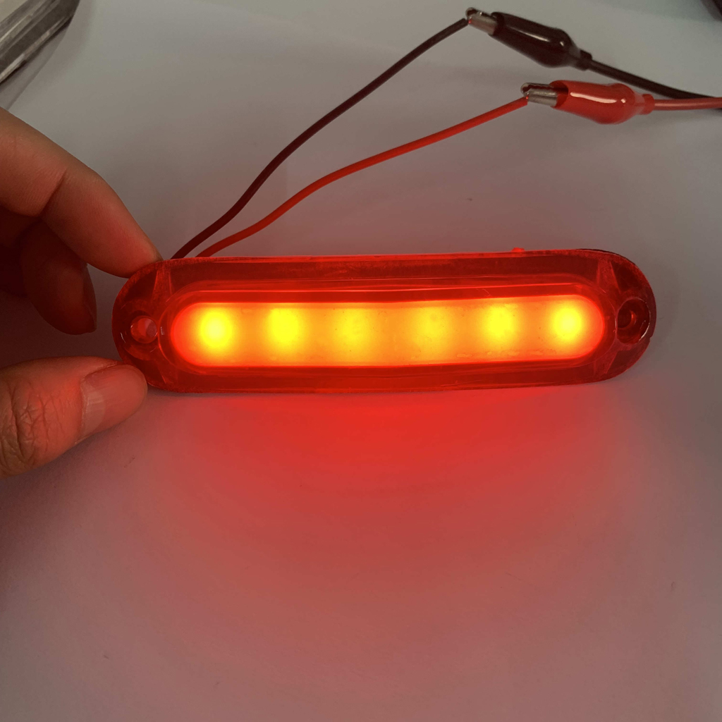 Huhudde 2x 6LED Trailer Truck Tail Light Stop Brake Turn Signal Tail Warning Lamp 12-24V
