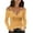 Yellow, variant on TKLPEHG Long Sleeve Tops for Women V-Neck Cold Shoulder Tops Solid Color Casual Fall Tops Comfy Lightweight Loose Fashion Blouses Pullover (Coffee,XXL)