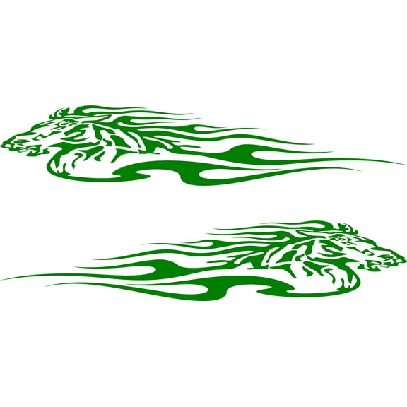 Horse Flames Decals for Cars Trucks Boats Golf Carts Stickers