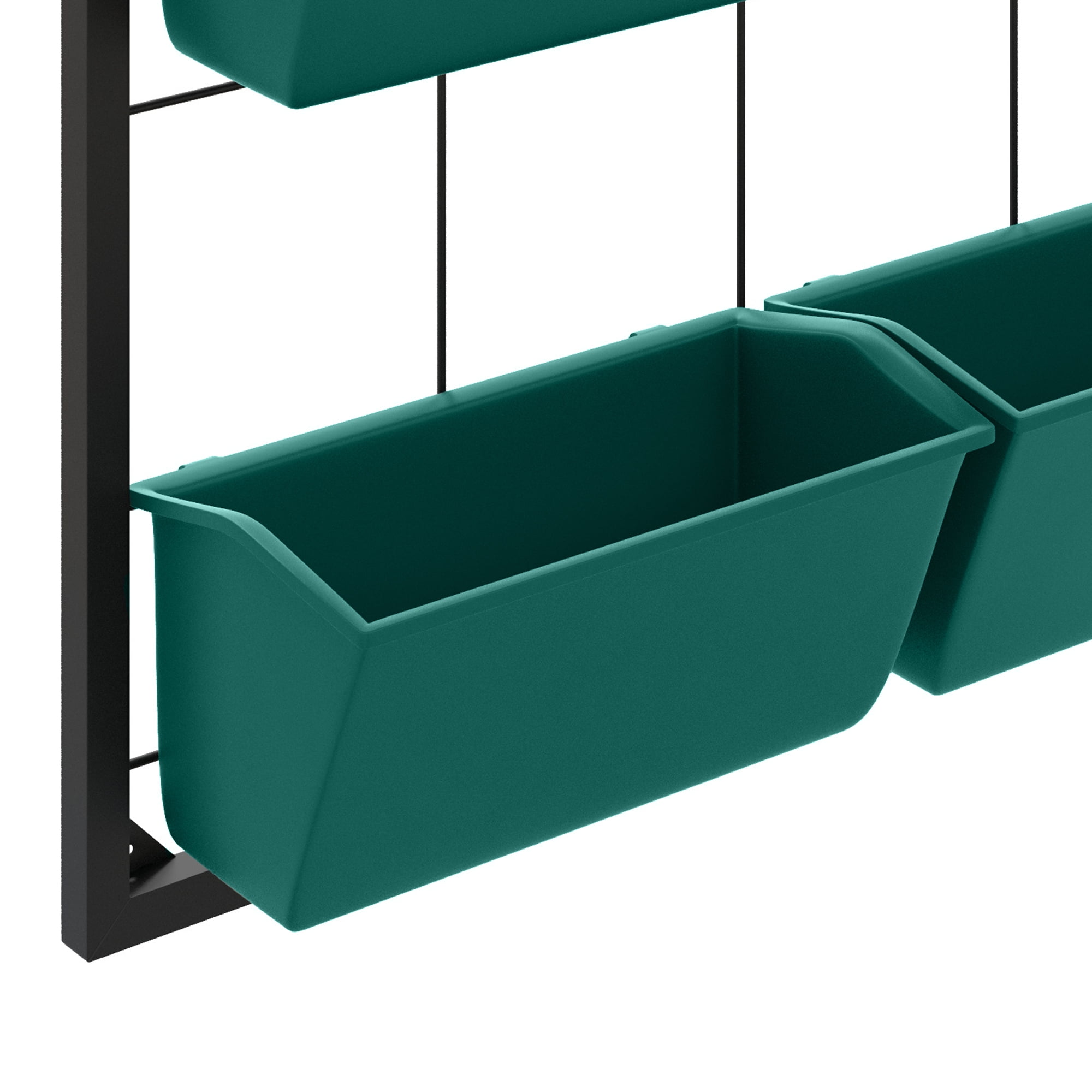Outsunny 3-Tier Wall Planter with 6 Pots for Indoor and Outdoor, Green