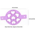 thumbnail image 3 of 2PCS Molde Para Hacer Panqueques, 7 Cavidades Molde De Silicona En Forma De Estrella Y Corazón Antiadherente Anillo De Huevos Con Mango Herramienta De Cocina Para Hornear Para Muffin Huevo Hamburguesa, 3 of 4